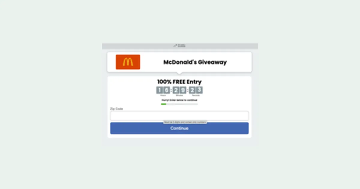 $1000 McDonald's Gift Card Sweepstakes, Is It Real?