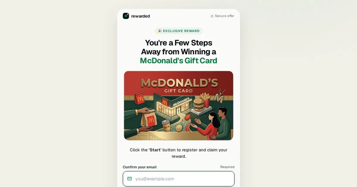 Free McDonald's Gift Card
